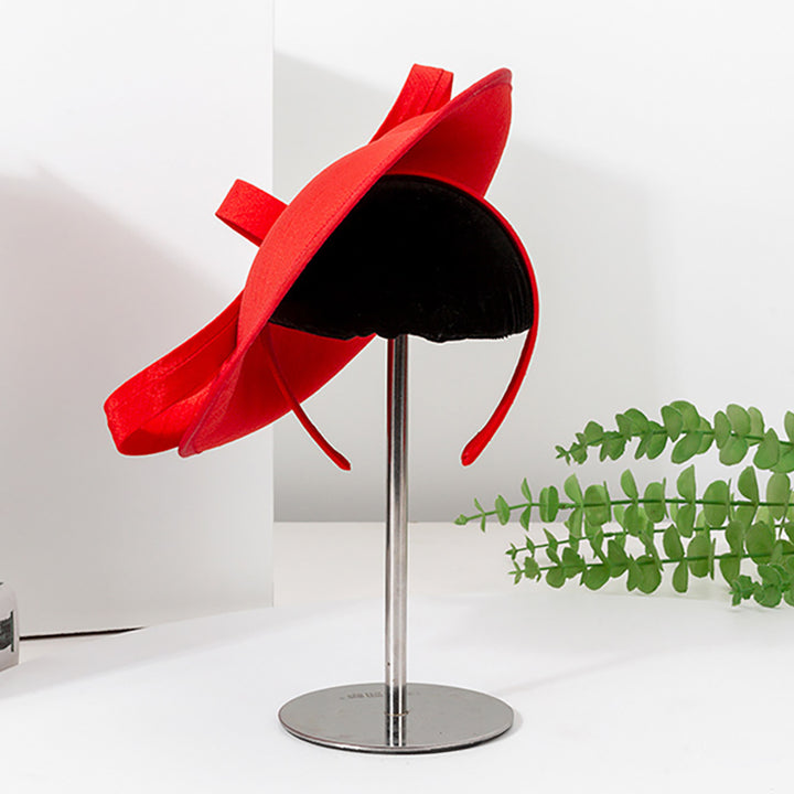 Elegant Sinamay Saucer Hatinator with Structured Bow for Kentucky Derb ...