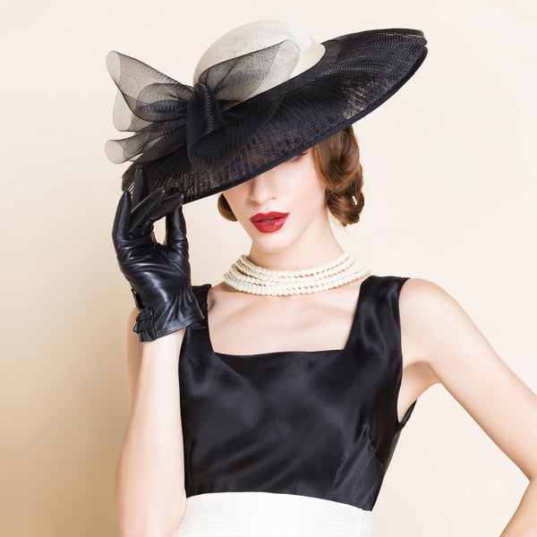 Women's Wide Brim Sinamay With Bowknot Kentucky Derby Church Hats
