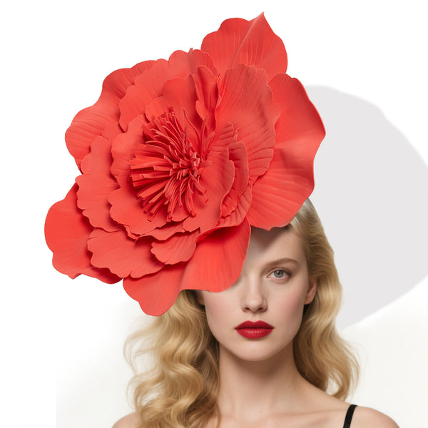 Big Flower Kentucky Derby Fascinator With Clip & Headband