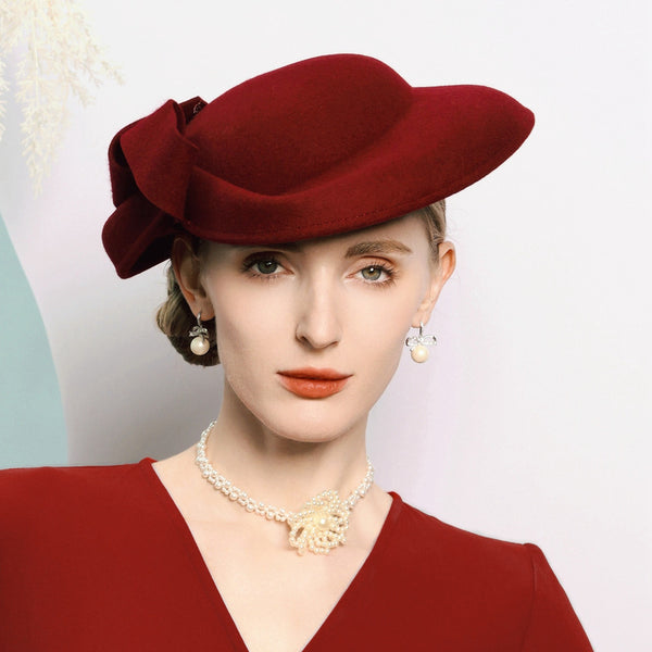 Women's Vintage Wool With Bowknot Special Occasion Fascinators With Clip - 416658
