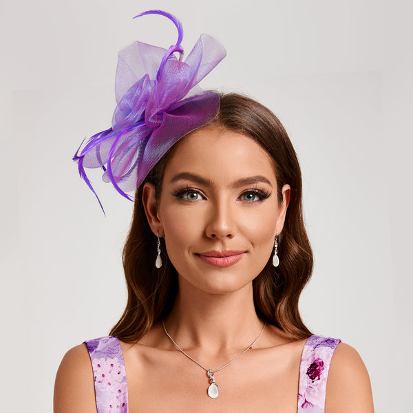 Women's Mesh With Faux Feather Flower Kentucky Derby Fascinators With Clip
