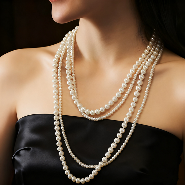 Classic Pearl Layer Necklace