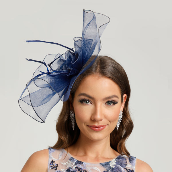 Mesh With Faux Feather Flower Kentucky Derby Fascinators With Clip