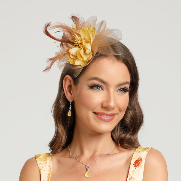Women's Mesh With Faux Feather Flower Kentucky Derby Fascinators With Clip