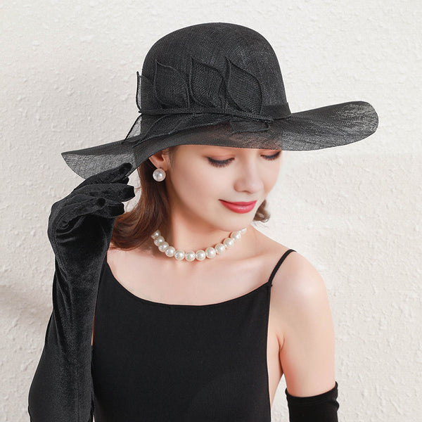 Women's Wide Brim Sinamay Kentucky Derby Floppy Hats