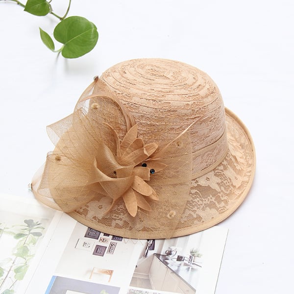 Women's Lace With Flower Kentucky Derby Cloche Hats